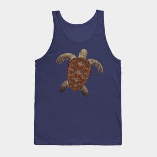 Drawn Sea Turtle Tank Top